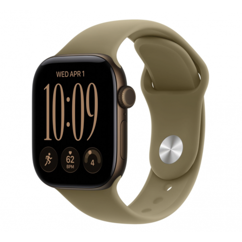 Apple Watch Series 12 46 mm Dark Bronze Aluminum, Sport Band (Olive)